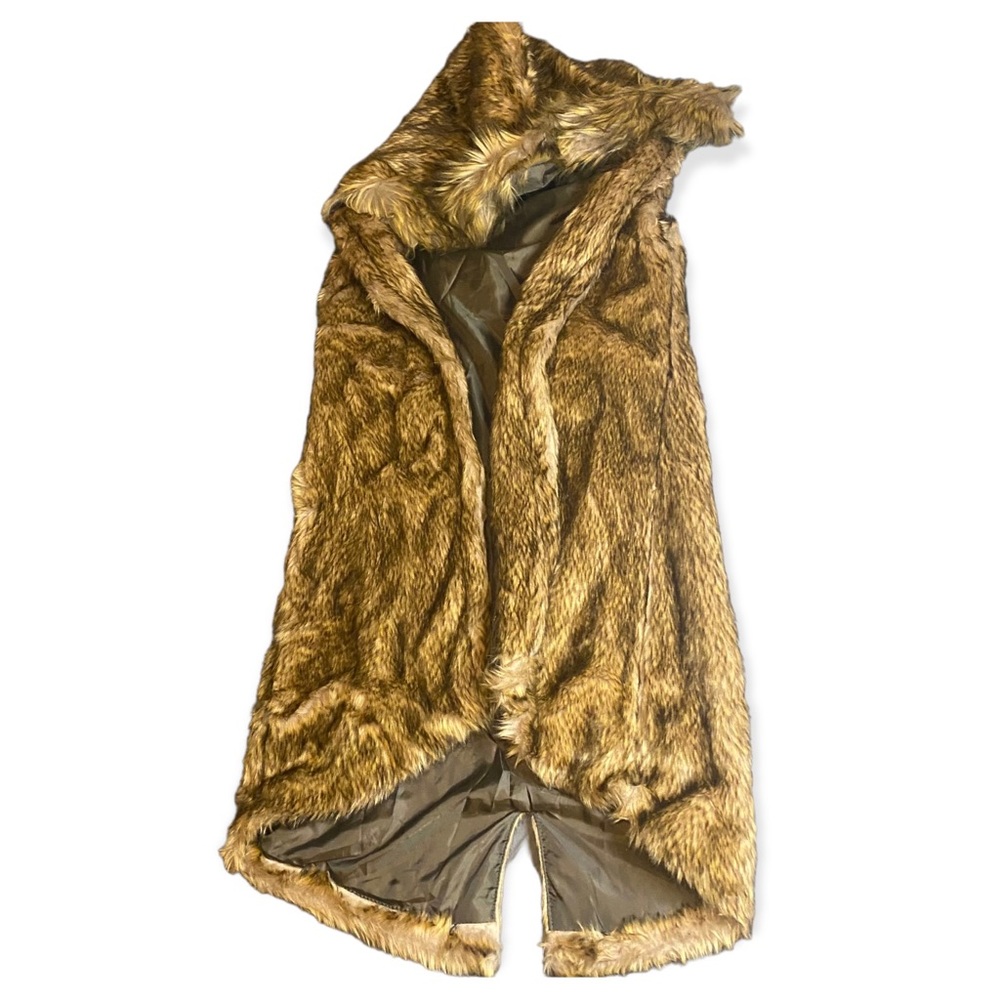 Faux Fur Vest with hood